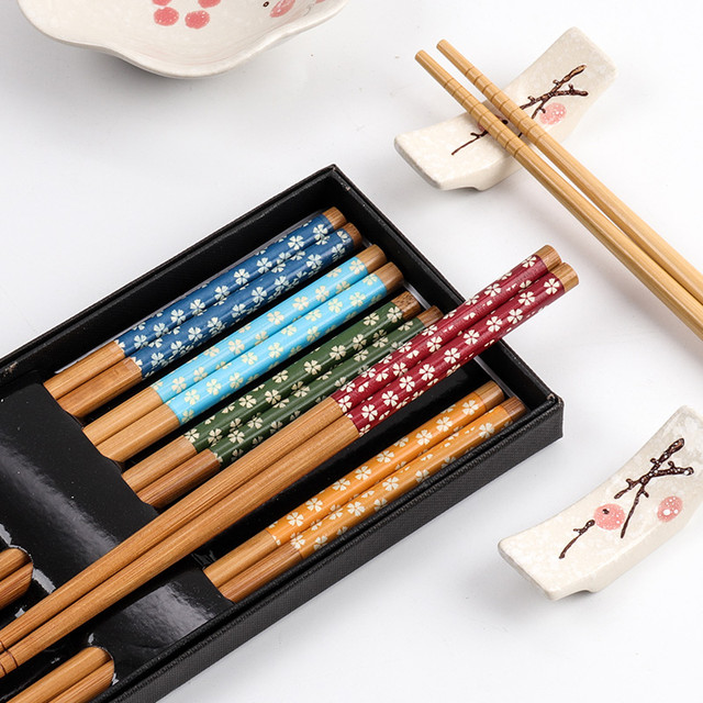 Reusable Wooden Sticks Sushi  Bamboo Sushi Sticks Reusable - Reusable 5  Pairs Set - Aliexpress